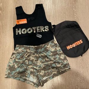 Hooters black camo uniform